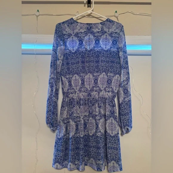 Blue Patterned Dress - Picture 3 of 4